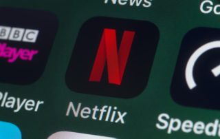 Netflix app on screen